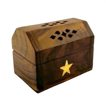 Wood Incense Cone Box - Star (CB-06STAR) ( Box of 4 )